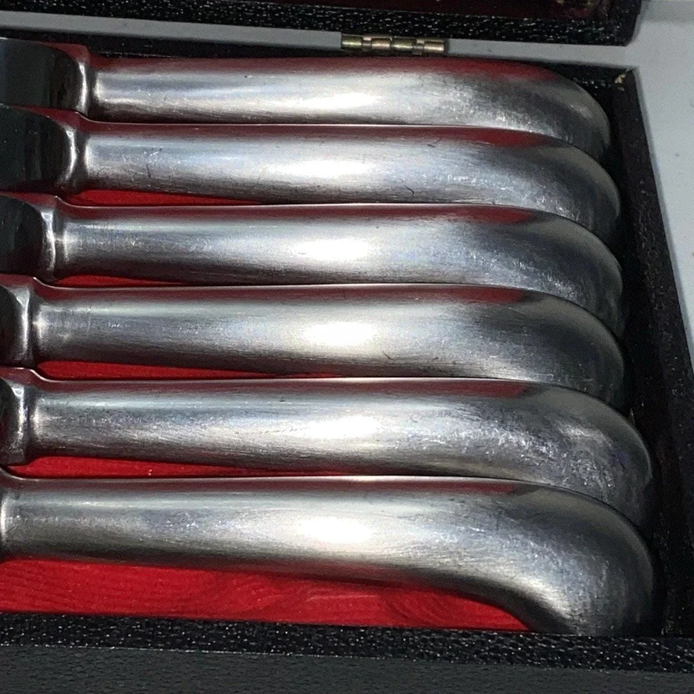 VTG Sheffield EALES 1779 Pistol Handle Knife Set 6 Stainless Steel Steak Knives